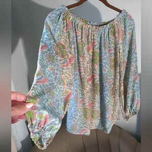 Pookie & Sebastian Sz Small long sleeve Boho Peasant Style Blouse